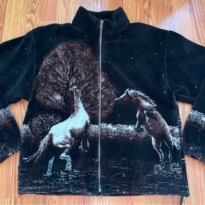 Outback Trading Co Black Fleece Horse Graphic Full Zip Canada